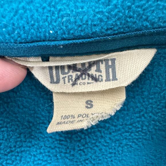 Duluth Trading Co. Shoreline Blue Teal Fleece Full Double Zipper Hooded Jacket S - Picture 7 of 8